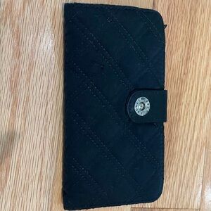 Vera Bradley Black Quilted Wallet Sophisticated Design
